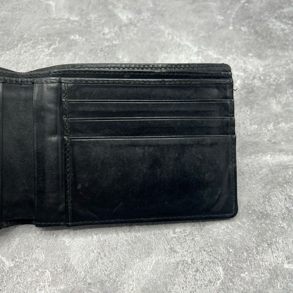 Dior Homme Black Houndstooth Bifold Wallet Canvas Leather Trim - Picture 7 of 15